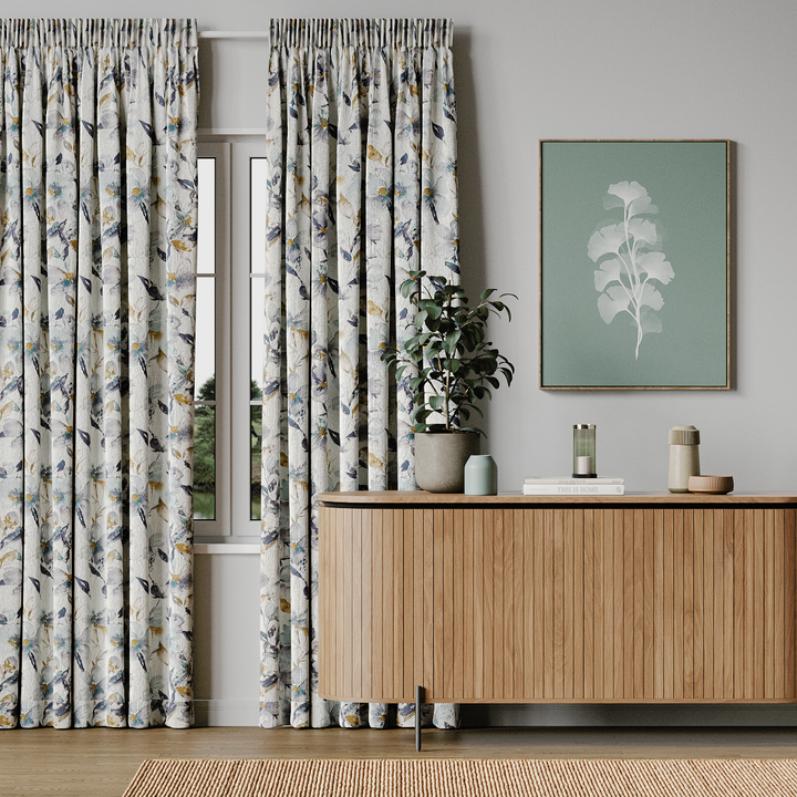 Blossom Blue readymade curtains