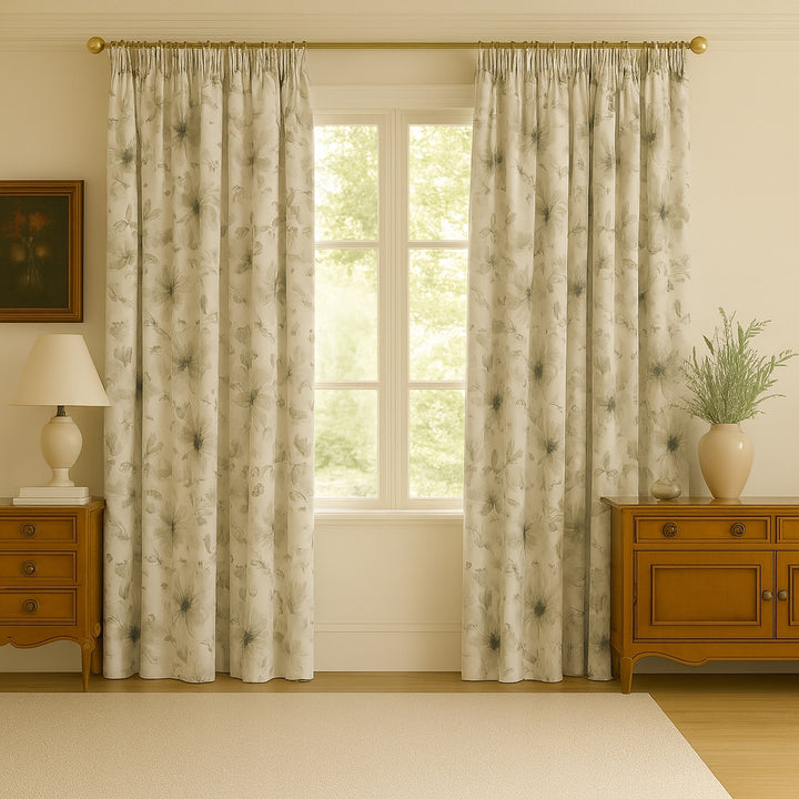 Flora Natural readymade curtains