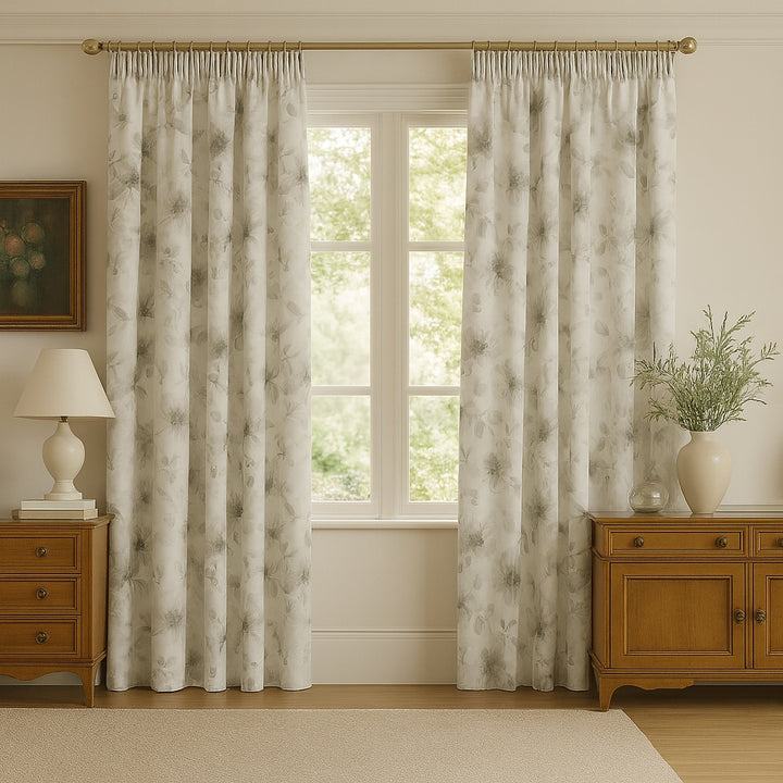 Flora Sand readymade curtains