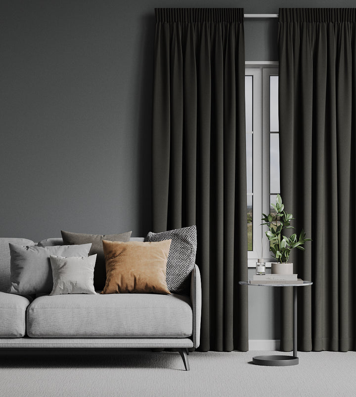 Lunar Blockout Steel readymade curtains