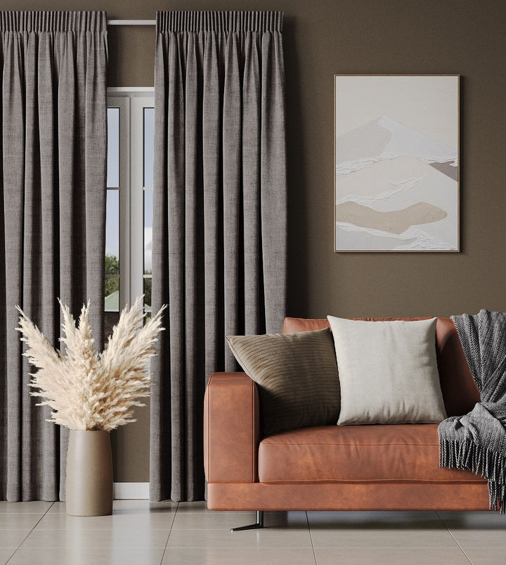 Breeze Charcoal readymade curtains