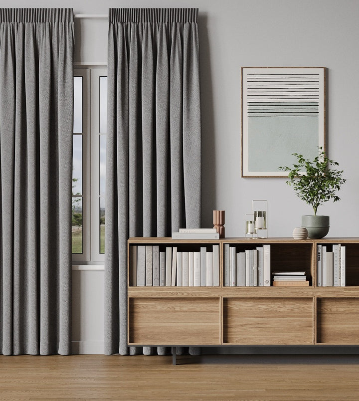 Oahu Blockout Cobblestone readymade curtains