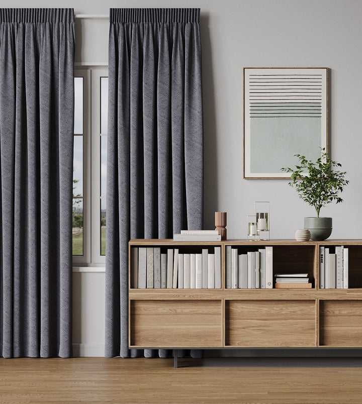 Oahu Blockout Cobalt readymade curtains