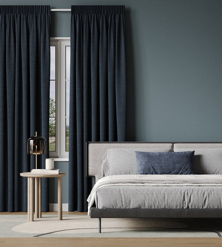 Muriwai Blockout Navy readymade curtains